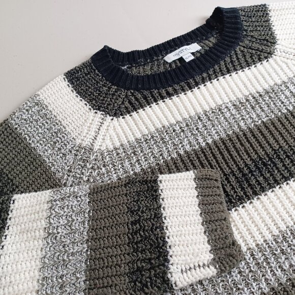 My Style Striped Hi-low Sweater - Picture 3 of 15